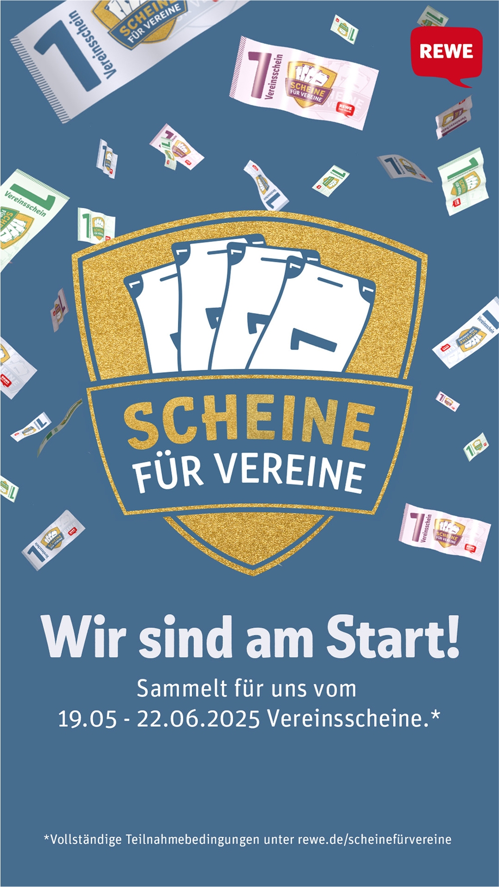 Wir sind am Start Scheine fuer Vereine