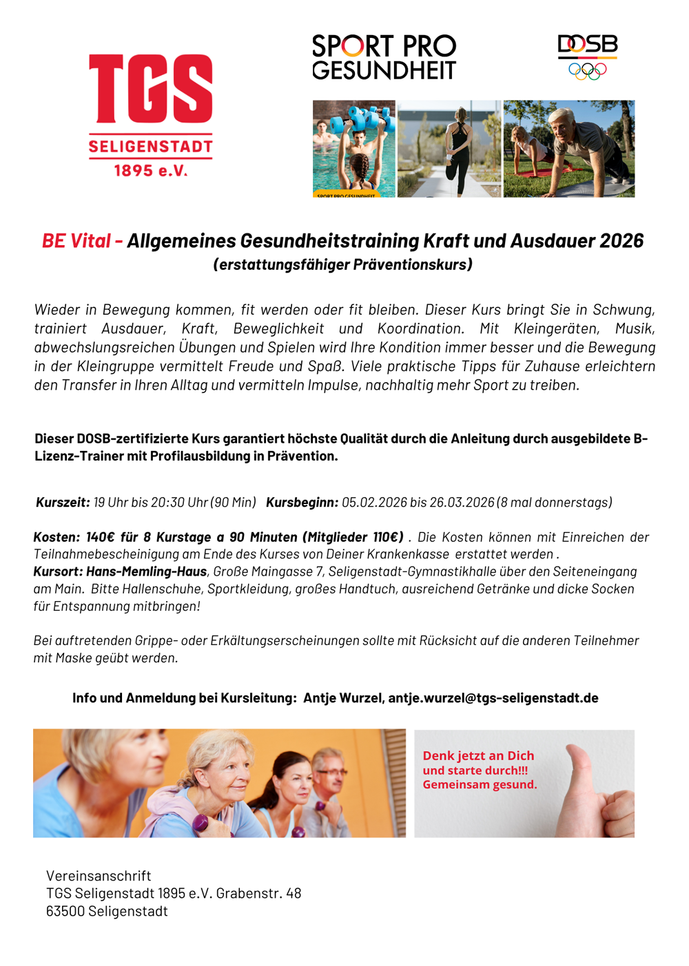 BE Vital - Allgemeines Gesundheitstraining